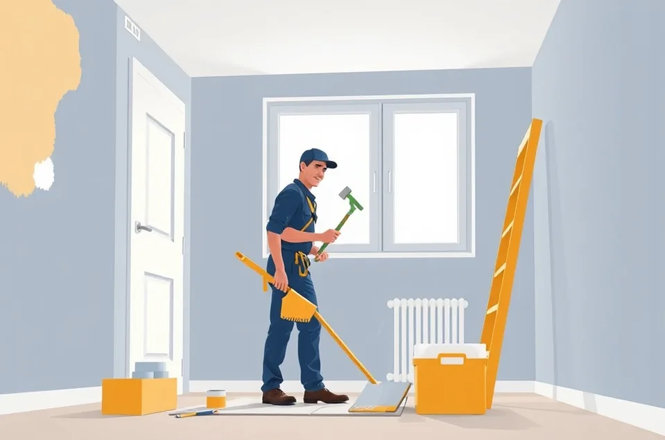 Intérieur rénové après travaux de peinture à Bailleul
