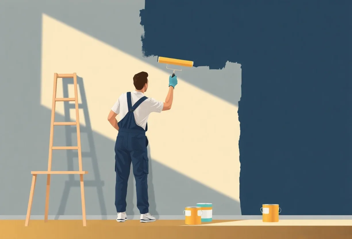 Peintre Bailleul 59270 en intervention sur un chantier